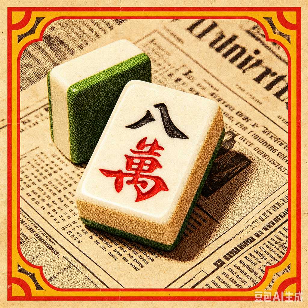modern text mahjong tiles